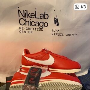 LIMITED EDITION “Stranger Things” Nike Red and White Classic Sneakers “1985”